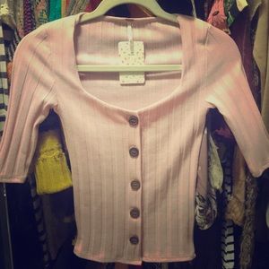 NWT Free People FP Pink Knit Top
